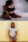 Nude couple looking friends