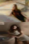 Girls looking pregnant woman